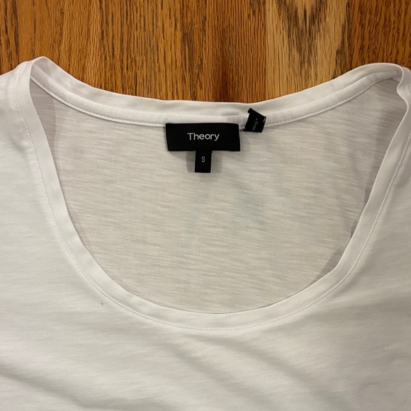Theory Classic White Short Sleeve Tee - Picture 2 of 3